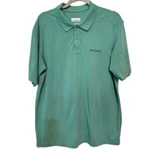 Columbia Sportswear Men's Omni-Wick Polo Shirt Size‎ L Green Short Sleeve